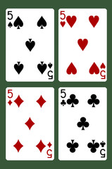 five cards