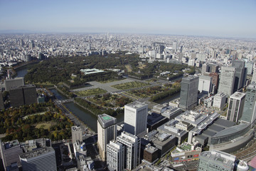 Aerial view of Marunouchi areas