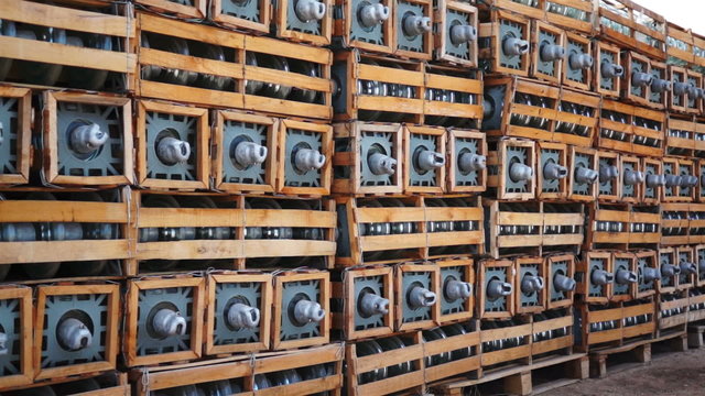 Electrical Insulators on Pallets Dolly
