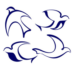 Bird icon set vector  illustration