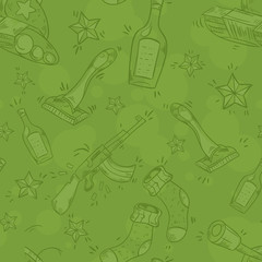 Military seamless pattern for Victory Day or defender of Fatherl © Yuzach