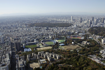 Aerial view of Minato-ku areas