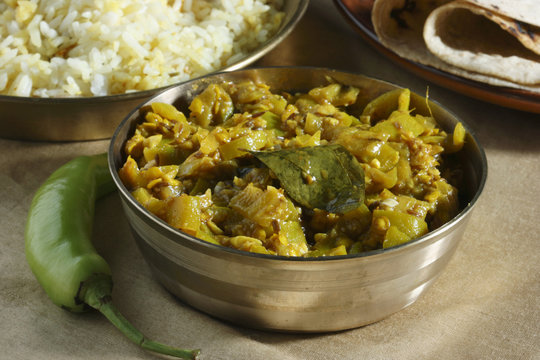 Mirch ka salan &ndash; a  vegetarian dish of Andhra Pradesh.