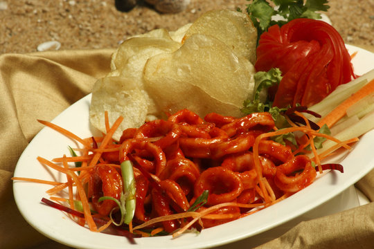 Chilli Calamari &ndash; A goan squid preparation
