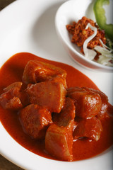 Pork Vindaloo - The most popular food amongst the Goans