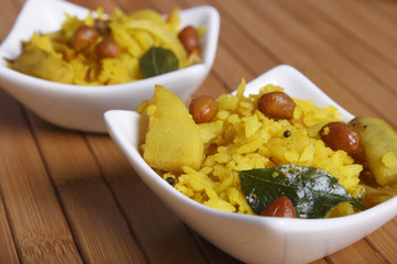 Poha – A snack made of beaten rice