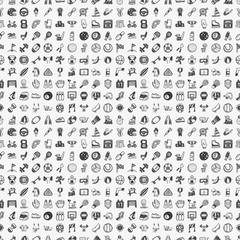 seamless doodle sport pattern