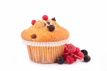 muffin and berries