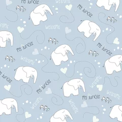 Seamless baby elephant pattern © Claudia Balasoiu
