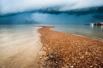 sand dune and rain storm