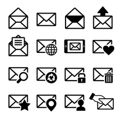 Mail icons set