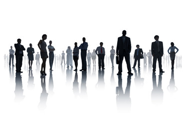 Diverse Business People on White Background