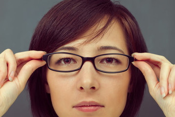 Portrait of woman in glasses