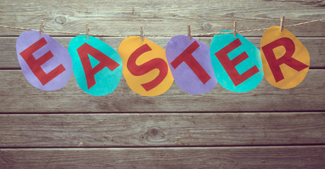Colorful text Easter