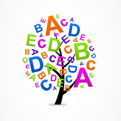 logo business abstract tree letters ABC