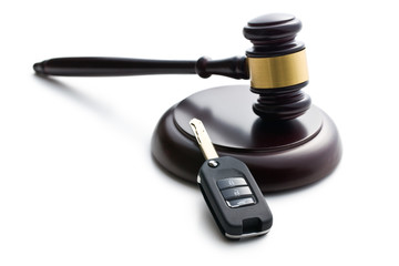 car key and judge gavel