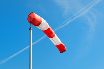 Red and white windsock