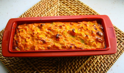 cake,légumes à la tomate