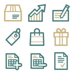 Shopping web icons, two color series