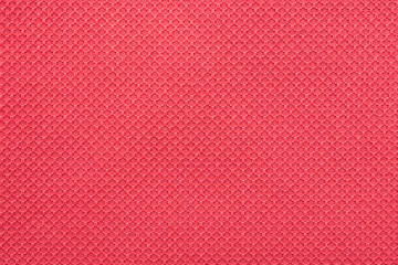 Coral Red Fine Cotton Textile Close Up Details
