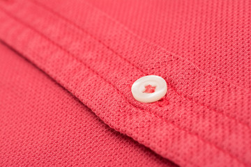 Coral Red Men Shirt Close Up Details