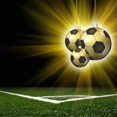 Soccer football field MERRY CHRISTMAS