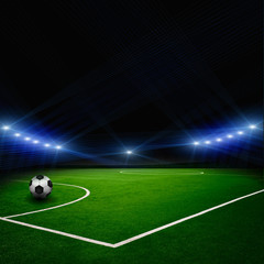Soccer ball on the stadium