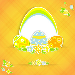 Easter background with eggs