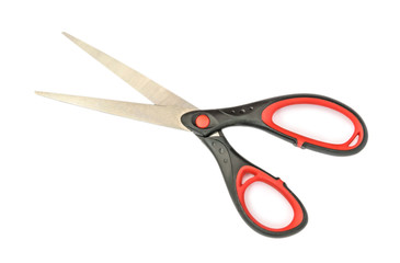 Pair of scissors isolated on white