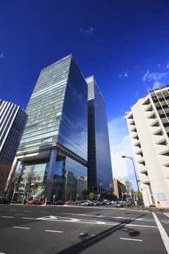 Skyscrapers along Sotobori dori street
