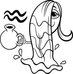 aquarius zodiac sign cartoon