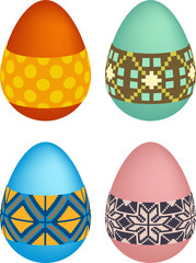 Vector pack of decorated easter eggs