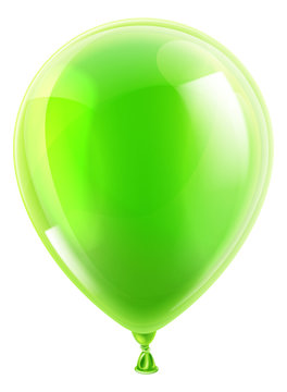Green birthday or party balloon