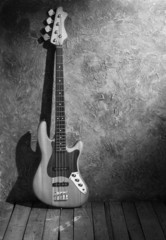 Naklejka na ściany i meble b&w jazz bass