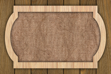 Background made of wooden planks and old canvas