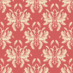 seamless wallpaper.damask pattern.floral background