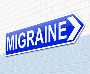 Migraine concept.