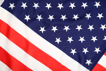 Close up of american flag.