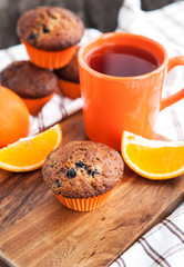 Fresh orange berry muffins