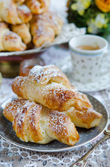 Breakfast with Croissants and Coffee