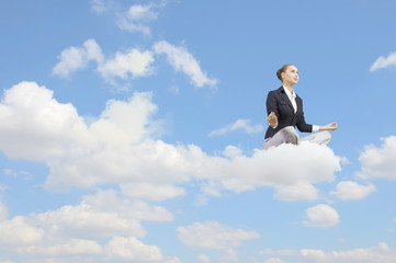 Relaxed businesswoman