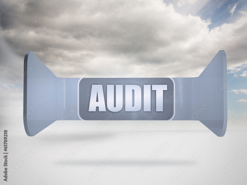 Poster Composite image of audit banner on abstract screen