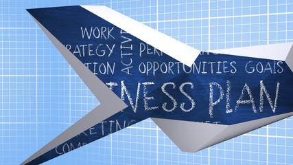 Composite image of business plan on abstract screen