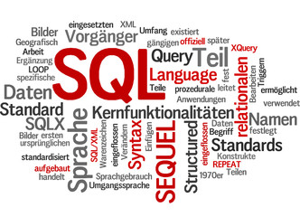 SQL (Datenbank, Training, Daten) - obrazy, fototapety, plakaty
