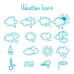 Hand drawn weather icon set.