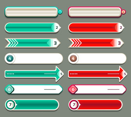 Modern infographics options banner set