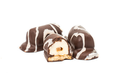 sweet cheese in chocolate