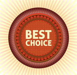 Best choice label. Vector. eps 10
