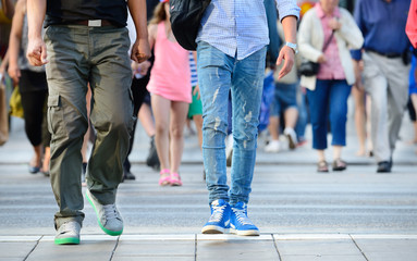 Pedestrians on zebra crossing