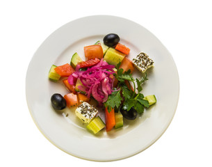 salad with fresh vegetables and choice